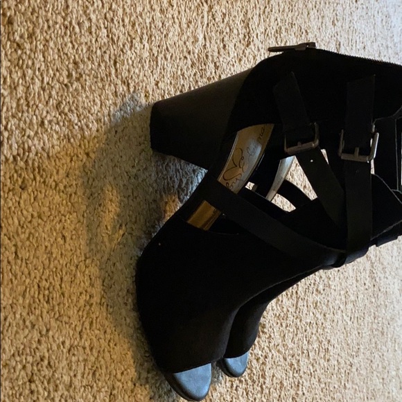 Libby Edelman Peep toe Black Boots - Picture 2 of 4